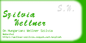 szilvia wellner business card